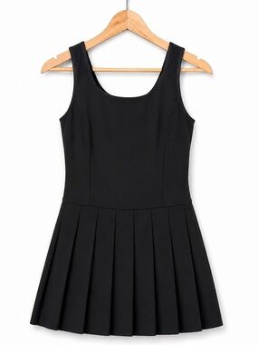 English Factory NWOT Pleated Sleeveless Mini Dress Size S Balletcore Minimalist